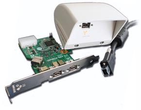 Một kết nối FireWire-B duy nhất cho truyền tải dữ liệu và năng lượng