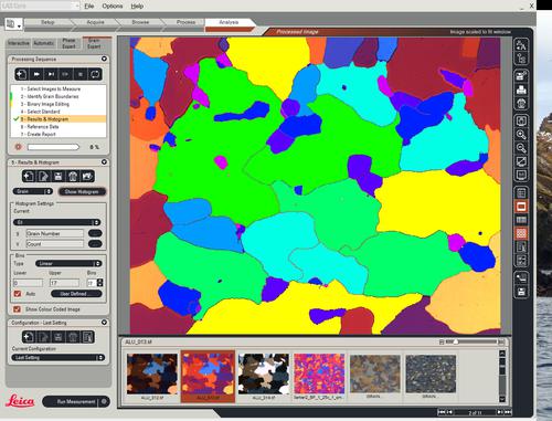 Phần mềm phân tích kích thước hạt Leica Grain Expert