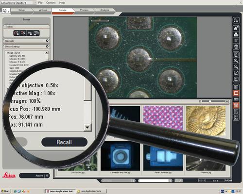 Phần mềm phụ trợ kính hiển vi của Leica – Leica LAS Store and Recall Module