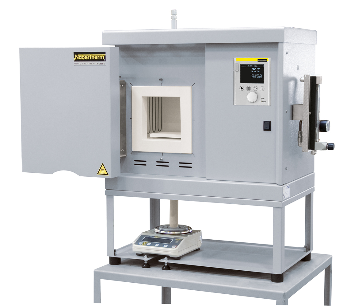 Lò nung nhiệt độ cao tích hợp cân xác định cháy hao và phân tích nhiệt trọng (TGA) Nabertherm