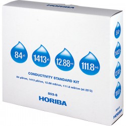 Bộ dung dịch chuẩn độ dẫn. Trọn bộ theo tiêu chuẩn USA bao gồm: (84 µS/ 1413 µS/ 12.88mS/ 111.8 mS); Chai/ 250 ml (Code: 503-S)