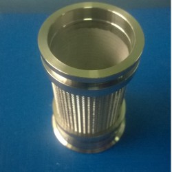 Bộ lọc hình trụ bằng thép không rỉ.